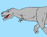 Disegno Tyrannosaurus Rex  pitturato su lily