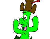 Disegno Cactus con il cappello  pitturato su edgar velezquez