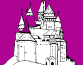 Disegno Castello medievale  pitturato su alice