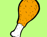 Disegno Coscette di pollo  pitturato su stephanie moran farciert