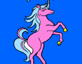Disegno Unicorno pitturato su sara catellani