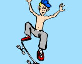 Disegno Skateboard pitturato su Anna
