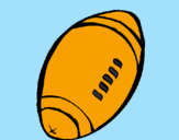 Disegno Pallone da calcio americano  pitturato su saetta mcqueen
