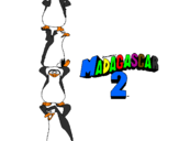 Disegno Madagascar 2 Pinguino pitturato su Gogiga Gagagigo