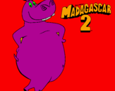 Disegno Madagascar 2 Gloria pitturato su javier saez