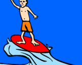 Disegno Surf pitturato su Dario
