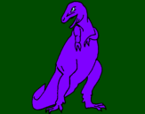 Disegno Tyrannosaurus Rex pitturato su Ludovico