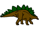 Disegno Stegosaurus  pitturato su Francesco