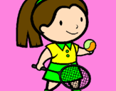 Disegno Ragazza che gioca a tennis  pitturato su Maria