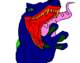 Disegno Velociraptor  II pitturato su maxi
