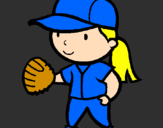 Disegno Giocatrice di baseball  pitturato su ilaria
