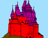 Disegno Castello medievale  pitturato su adrian m.