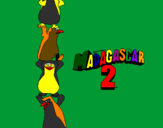 Disegno Madagascar 2 Pinguino pitturato su Benedetta Siena