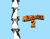 Disegno Madagascar 2 Pinguino pitturato su h.k.e. ile m.