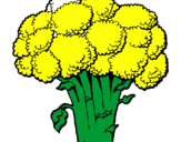 Disegno Broccoli  pitturato su tgffdik