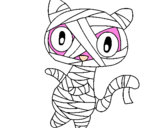 Disegno Mummia gatto scaraboechio pitturato su jazmin61