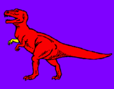 Disegno Tyrannosaurus Rex  pitturato su kevin di cossato