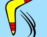 Disegno Boomerang pitturato su serena