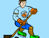 Disegno Giocatore di hockey su ghiaccio pitturato su SARA