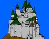 Disegno Castello medievale  pitturato su RICCARDO