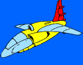 Disegno Nave in fase di atterraggio pitturato su antonio05