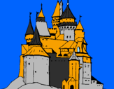Disegno Castello medievale  pitturato su Francescobruno