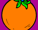 Disegno arance  pitturato su Camilla