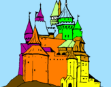 Disegno Castello medievale  pitturato su Ciro