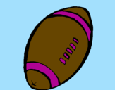 Disegno Pallone da calcio americano  pitturato su maria jose