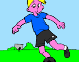 Disegno Giocare a calcio pitturato su kich chiapposchi weeeeee
