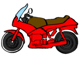 Disegno Motocicletta  pitturato su mattia