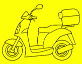 Disegno Ciclomotore pitturato su Adrianuccia