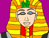 Disegno Tutankamon pitturato su MATILDE