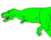 Disegno Tyrannosaurus Rex  pitturato su jasmine