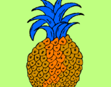 Disegno ananas  pitturato su maikol  