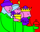Disegno I Re Magi 3 pitturato su ANTONIO S.