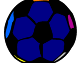 Disegno Pallone da calcio pitturato su LUCA  ARALDI