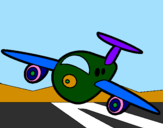 Disegno Aereo in fase di atterraggio  pitturato su MARCO