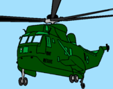 Disegno Elicottero di salvataggio  pitturato su salvatore maggio