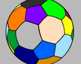 Disegno Pallone da calcio II pitturato su nicolo