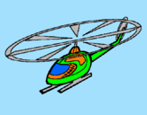 Disegno Elicottero  pitturato su seby