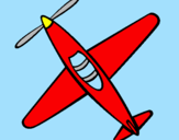Disegno Aeroplano III pitturato su franci