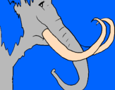 Disegno Mammuth  pitturato su anna gaia