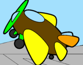Disegno Piccolo aereo pitturato su Martino