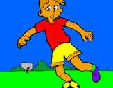 Disegno Giocare a calcio pitturato su luigi
