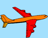 Disegno Aeroplano  pitturato su jacopo