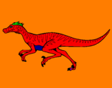 Disegno Velociraptor  pitturato su rikytirex