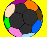 Disegno Pallone da calcio II pitturato su diego