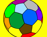 Disegno Pallone da calcio II pitturato su martina pavia