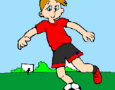 Disegno Giocare a calcio pitturato su A.C.MILAN GIANVITO 